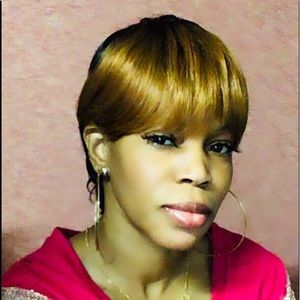 Mines Diamond Honey Highlight Full  Machine Made No Lace Wig Short Human Wig